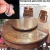 SAGIDAR Table Top Tempered Glass Round, Round Table Top Tempered Glass, Transparent Table Top, Garden Table, Flat Polished Tempered Glass Table Clear,14IN 19IN 24IN 34IN 40IN view 2