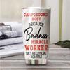 MEDROC Miracle Worker Nutrition Facts Campground Host Tumbler Stainless Steel 20oz, Funny Gifts Bulks For Office Women Men Work Friend Coworker, Driking Coffee Cup For Birthday Christmas view 2