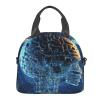 AdaNti Artificial Intelligence Brain(1) print Lunch Bag Reusable Insulated Lunch Boxes Cooler Tote Bags For Work Office Picnic Travel view 3