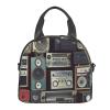 AdaNti Vintage Wall of Radio Boombox print Lunch Bag Reusable Insulated Lunch Boxes Cooler Tote Bags For Work Office Picnic Travel view 3