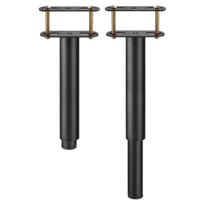 uxcell 2 Sets Adjustable Height Bed Frame Support Legs Replacement Bed Center Slat Support Legs for Sofa Cabinet(250mm-450mm/9.8"-17.7"), Black