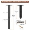uxcell 2 Sets Adjustable Height Bed Frame Support Legs Replacement Bed Center Slat Support Legs for Sofa Cabinet(250mm-450mm/9.8"-17.7"), Black view 3