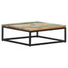 GOLINPEILO Nesting Coffee Tables Solid Reclaimed Wood Set of 2, Industrial Sofa Side Nest of Tables End Tables Black Color Frame with Wood Top for Living Room -AA view 4