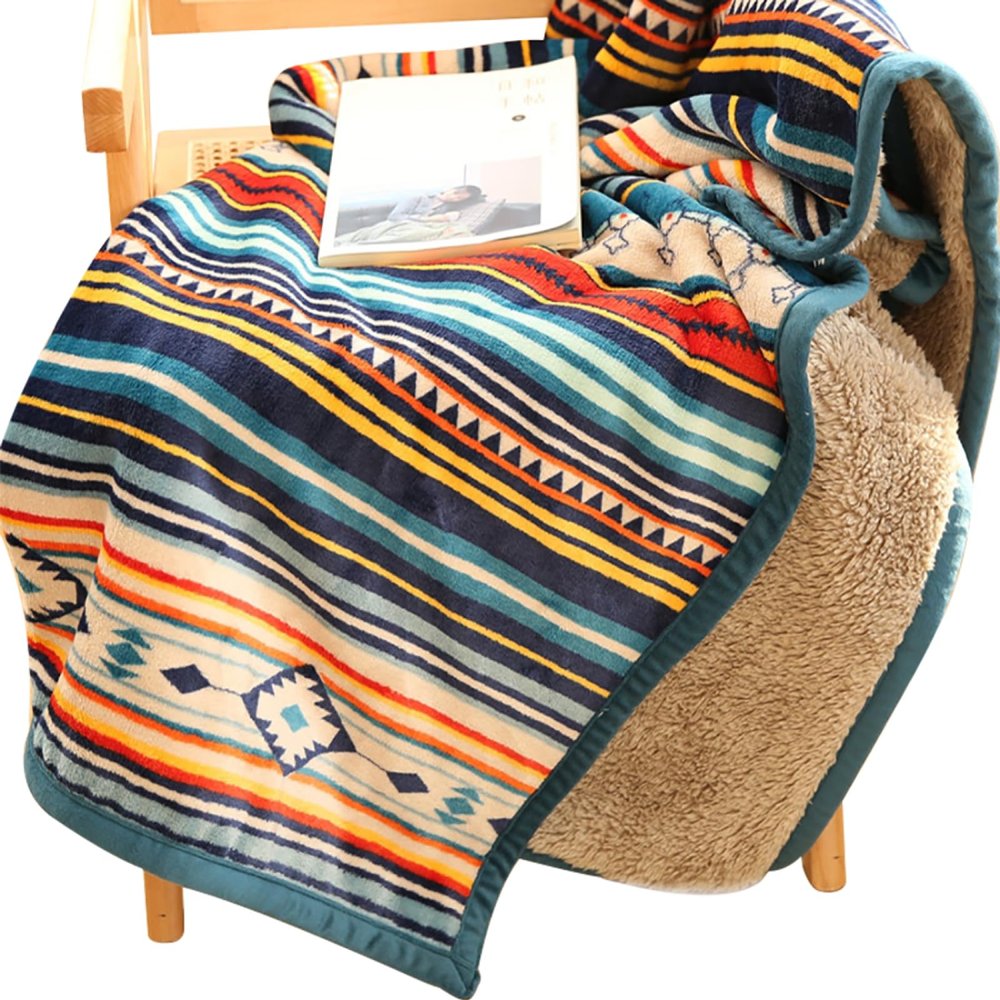 Creative Bohemian Trendy Throw Blanket|Thick Warm Cover Blanket Shawl|Super Soft and Cozy Knee Blanket for Couch Sofa Bed,A,70x100CM(27.5x39.3in)