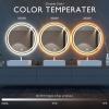 DELURA LED Round Backlit Mirror, Fashion Bathroom Decor Vanity Mirror with 3000K/4000K/6000K Adjustable, Smart Touch Button, Stepless Dimmable Lighted Makeup Mirror (Size : 80x80cm) view 2