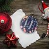 Neighbors Christmas Tree Ornament Ceramic Ornament Keepsake Double-Sided Printing with Golden String,Neighbors by Chance Friends by Choice view 3