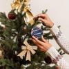 Neighbors Christmas Tree Ornament Ceramic Ornament Keepsake Double-Sided Printing with Golden String,Neighbors by Chance Friends by Choice view 4