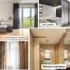 Curtain Track Glider Rail, Curtain Rail With Mute Rollers, Aluminum Ceiling Curtain Track,Heavy Duty Curtain Track System, Shower Curtains Room Divider, Straight Curtain Track ( Color : Champagne (Sid view 4