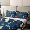 Erosebridal Cartoon Snowman Deer 100% Cotton Duvet Cover for Kids Boys Girls,Xmas Pine Tree Bedding Set,Merry Christmas Comforter Cover,Winter Festivals Bed Sets with 1 Pillowcase Breathable,Twin view 4