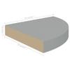 DYRJDJWIDHW Floating Corner Shelves 2 pcs Bookshelf for Bedroom,Shelves,Wood Bookcase,Suitable for Bedroom, Office, Living Room, Study,Gray 9.8"x9.8"x1.5" MDF view 2