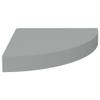 DYRJDJWIDHW Floating Corner Shelves 2 pcs Bookshelf for Bedroom,Shelves,Wood Bookcase,Suitable for Bedroom, Office, Living Room, Study,Gray 9.8"x9.8"x1.5" MDF view 3