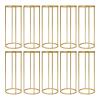 CNCEST 10pcs Wedding Table Flower Centerpieces, Tabletop Metal Flowers Floor Vases, 31.5inch High Vases Decor Geometric Tables Centerpieces for Birthday Party Reception(30x30x80cm) view 2