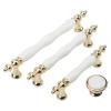 AOKLEY Simple White Gold Ceramic Handle Modern Simple Furniture Hardware Handle 1Pcs (Color : Z291-160mm) view 2