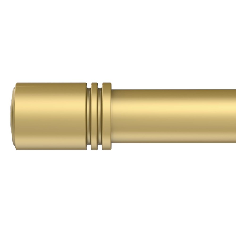 Box Space Curtain Rods for Windows 28 to 42 inches, 6/8 inch Diameter Adjustable Length End Cap Style Curtain Rod Set, Decorative Curtain Rod with Brackets - Gold