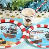 Recheel Pirate Birthday Party Supplies Decorations, Pirate Treasure Theme Paper Plates and Napkins Set with Cups and Straws for 24 Guests, 120 Pcs Disposable Party Dessert Dinnerwares view 3