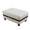 A Ainehome Sectional Sofa for Living Room, Ottoman, Modern Faux Leather Storage Ottoman for Living Room Furniture Sets, Apartment and Small Space(Size:35x23.5x17.5H, C-White) view 4