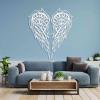 Large Angel Wings Metal Wall Art, Metal Angel Wings Wall Decor, Modern Minimalist Line Art, Feathers Sign, Guardian Artwork, Living Room, Bedroom Decor (47 x 20 in x 2pcs|120 x 51.5 cm x 2pcs, White) view 1