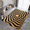 Abstract Tiger Skin Swirl Area Rug, Optical Illusion Non Slip Noise Reduction Throw Rug, Machine Washable Durable Carpet for Indoor Bedroom Living Room Office Decor Rug - 3 ft x 4 ft view 1