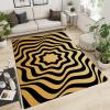 Abstract Tiger Skin Swirl Area Rug, Optical Illusion Non Slip Noise Reduction Throw Rug, Machine Washable Durable Carpet for Indoor Bedroom Living Room Office Decor Rug - 3 ft x 4 ft view 3