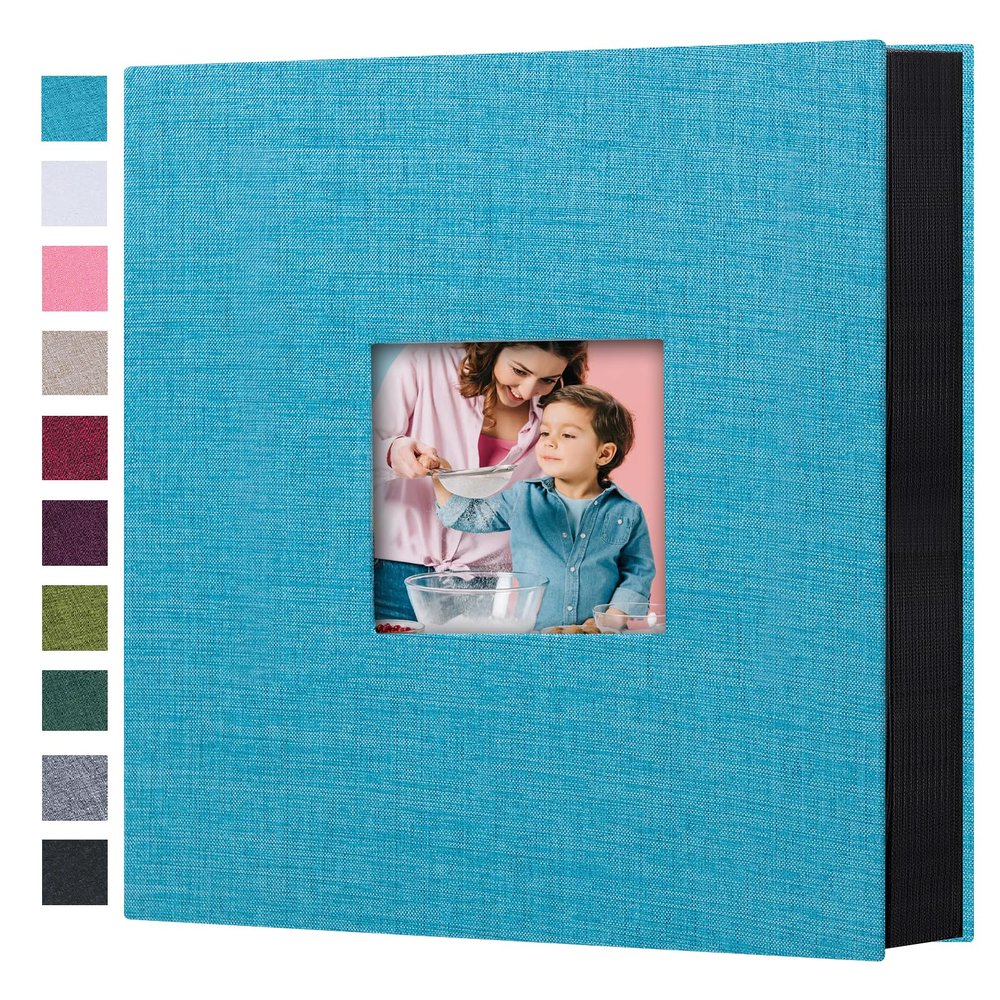Mublalbum Photo Album 4x6 1000 Photos Linen Cover Large Picture Book Holds Horizontal and Vertical Pockets for Wedding Family Anniversary and Baby (Blue)