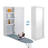 LyeXD Wall-Mounted Ironing Board Cabinet, Foldable Ironing Storage Station w/Built-in Ironing Board, Mirror & Folding Support Leg,White Ironing Board Cabinet Storage Station for Home, Apartment view 3