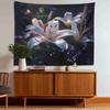BaoNews Lily Garden Tapestry,Beautiful Woman Grey Rose Light Pink Inspirational Large Wall Hanging Polyester Tablecloths Tapestry Bedroom Room Living Room Dorm 39.4 x 59.1 Inches view 2