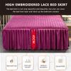 3-Pieces Bed Skirt Queen/Full/King Size Velvet Quilted Bedspread Set with 2 Pillow Shams 18Deep Dust Ruffle Drop 3-Side Dust Ruffle Drape Fitted Sheet for Bed Cover ( Color : #4 , Size : 200x220CM/79 view 4