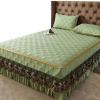 3-Pieces Bed Skirt Queen/Full/King Size Velvet Quilted Bedspread Set with 2 Pillow Shams 18Deep Dust Ruffle Drop 3-Side Dust Ruffle Drape Fitted Sheet for Bed Cover ( Color : #21 , Size : 180x220CM/7 view 1