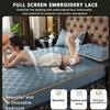 3-Pieces Bed Skirt Queen/Full/King Size Velvet Quilted Bedspread Set with 2 Pillow Shams 18Deep Dust Ruffle Drop 3-Side Dust Ruffle Drape Fitted Sheet for Bed Cover ( Color : #21 , Size : 180x220CM/7 view 3