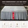 3-Pieces Bed Skirt Queen/Full/King Size Velvet Quilted Bedspread Set with 2 Pillow Shams 18Deep Dust Ruffle Drop 3-Side Dust Ruffle Drape Fitted Sheet for Bed Cover ( Color : #3 , Size : 200x220CM/79 view 4