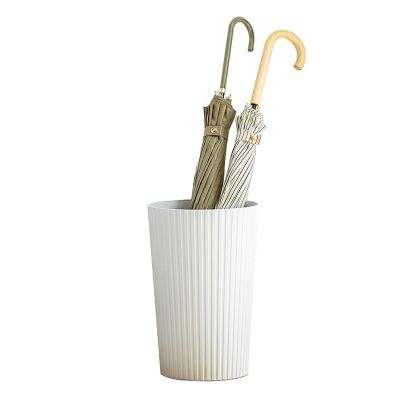 Freestanding Large & Small Umbrellas Holder Bin, Canes Walking Sticks Storage Container Ideal For Home Office Decor, Space Saving Umbrella Stand Light-weight And Portable ( Color : White , Size : 17.3
