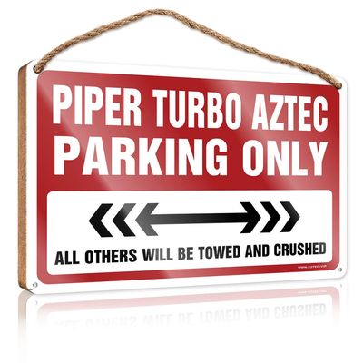Farmhouse Signs Piper Turbo Aztec Parking Only Wooden Sign Posters For Boys Room Fall Door Decor (Size : 15X28CM)