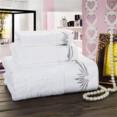 DLUXCA 3pcsot Cotton Towel Set Bath Towels Bathroom Set for Family Guest Bathrooms Gym Towel Set Gift for Family Home