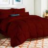 AHJ Beddings Luxurious 600 Thread Count Twin-XL Size 8 Piece Bed in a Bag (with 500GSM Comforter, 22" Deep Pocket Sheet Set and Bedskirt) 100% Egyptian Cotton - Burgundy Solid view 1