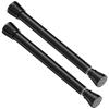 Tension Rod 16 to 26 Inch Adjustable Curtain Rod No Drilling Black Tension Curtain Rod Spring Tension Curtain Rod for Bookshelf Diy Projects Kitchen Cupboard Bathroom Wardrobe 2PCS view 1