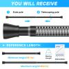 Tension Rod 16 to 26 Inch Adjustable Curtain Rod No Drilling Black Tension Curtain Rod Spring Tension Curtain Rod for Bookshelf Diy Projects Kitchen Cupboard Bathroom Wardrobe 2PCS view 3