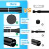 Tension Rod 16 to 26 Inch Adjustable Curtain Rod No Drilling Black Tension Curtain Rod Spring Tension Curtain Rod for Bookshelf Diy Projects Kitchen Cupboard Bathroom Wardrobe 2PCS view 4