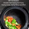 Intelligent Automatic Cooking Machine, 6L Intelligent Automatic Cooking Machine with 360 Rotating and 3D All-Round Heating, Adjustment 3 Gears Firepower and Pot Body, for Home Restaurant view 4