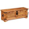 GOLINPEILO Wooden Storage Chest, Solid Wood Storage Chest Rustic Wood Treasure Box, Sturdy Large Storage Trunk for Living Room, Bedroom 43.3" x 13.8" x 15.7" -AA view 1