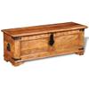 GOLINPEILO Wooden Storage Chest, Solid Wood Storage Chest Rustic Wood Treasure Box, Sturdy Large Storage Trunk for Living Room, Bedroom 43.3" x 13.8" x 15.7" -AA view 2