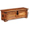 GOLINPEILO Wooden Storage Chest, Solid Wood Storage Chest Rustic Wood Treasure Box, Sturdy Large Storage Trunk for Living Room, Bedroom 43.3" x 13.8" x 15.7" -AA view 3