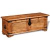 GOLINPEILO Wooden Storage Chest, Solid Wood Storage Chest Rustic Wood Treasure Box, Sturdy Large Storage Trunk for Living Room, Bedroom 43.3" x 13.8" x 15.7" -AA view 4