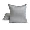 Fabric Mart Direct Plain Pillow Covers Silver Grey Pack of 2, 22"x22" (55x55 cm) Pillow Covers, Art Silk Plain, Solid Throw Pillowcase for Sofa, Solid Pattern Modern Style - Silver Gray Luxury view 2