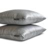 Fabric Mart Direct Plain Pillow Covers Silver Grey Pack of 2, 22"x22" (55x55 cm) Pillow Covers, Art Silk Plain, Solid Throw Pillowcase for Sofa, Solid Pattern Modern Style - Silver Gray Luxury view 4