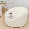 Bean Bag Chairs Cover No Filler Soft Washable Plush Fiber Adult Beanbag Chair Fuzzy Fur Cover Without Filling Cream Bean Bag Cover view 1