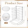 Zhehao Pizza Rack 8 Tiered Stand 16.7'' H x 12'' L x 12'' W and 8 Pcs Pans with Holes, Aluminum Baking Set for Easy Storage and Baking Multiple Pizzas view 2
