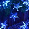 LIQS Solar Starfish String Lights, Waterproof 20ft 30 LED Starfish Fairy Lights with 2 Modes Starfish Christmas Lights for Garden Wedding Party and Holiday Decorations (15.7ft 20LED, Blue) view 3