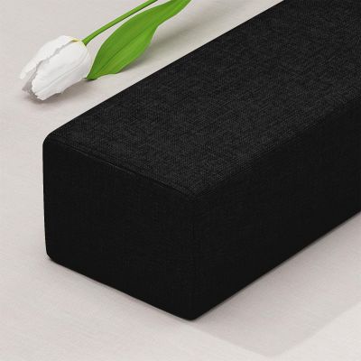 Etoohy Bed Gap Filler 76X2X12inch Mattress Gap Filler Bed Headboard Pillow Cushion Thick Mattress Extender Between Mattress Headboard Wall Space Crack Rectangle Bolster,Black