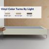 Greaton, 15-Inch Premium Vinyl Material Wood Box Spring/Bed Frame, Durable, Stylish, Multi Colour Options and Comfortable Foundation with Silver Metal Legs, California King, Beige view 4