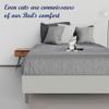 Greaton, 15-Inch Premium Vinyl Material Wood Box Spring/Bed Frame, Durable, Stylish, Multi Colour Options and Comfortable Foundation with Acrylic Legs, Twin, Light Gray view 3